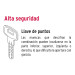 Cerrojo llave-llave negro, llave puntos, HERMEX