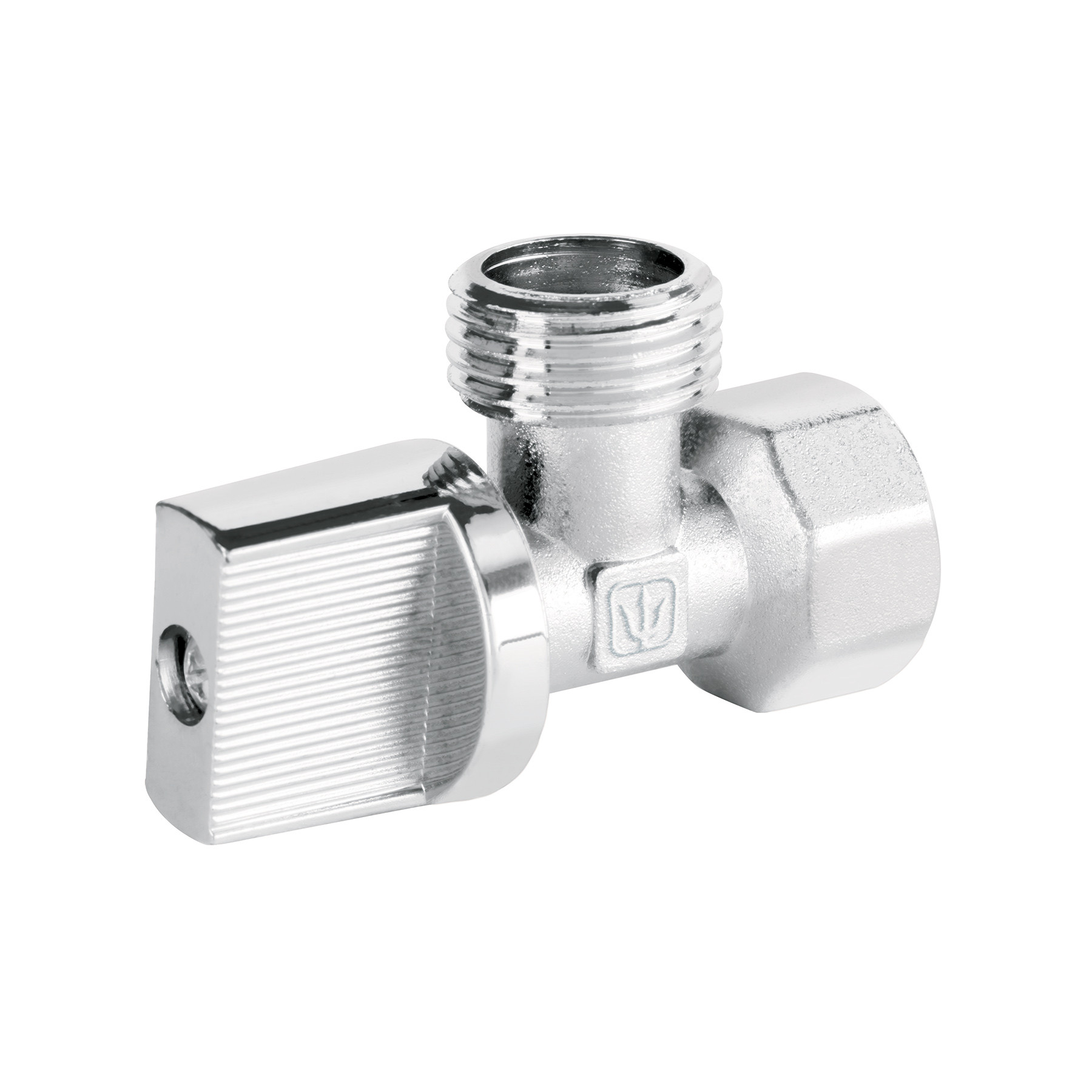 Llave angular 1/2", 1/4 de vuelta, roscable, BASIC