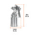 Pistola p/pintar succión HVHP vaso alum, 1.8mm, 3 vál TRUPER