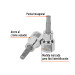 Dado punta hexagonal de 7/32", cuadro 3/8", TRUPER