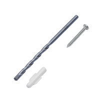 Kit de 20 taquetes 3/16" con pijas #6 y 1 broca 3/16", FIERO