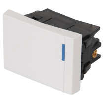 Interruptor sencillo 1.5 módulos,línea Española,color blanco