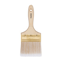 Brocha cerdas sintéticas 4" corte recto, mango de madera