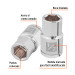 Dado de 1/2", 6 puntas, cuadro 1/2", TRUPER