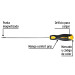 Desarmador cabinet 1/8 x 6" mango Comfort Grip, PRETUL