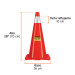 Cono de precaución de 70 cm de PVC con reflejante, PRETUL