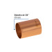 Cople de cobre 3/4", sin ranura, FOSET BASIC
