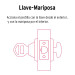 Cerrojo llave-mariposa cromo mate, llave tradicional, HERMEX