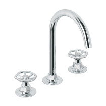 Mezcladora p/lavabo,taladros separados,redondos,cromo, TÚBIG