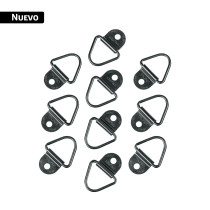 10 anclajes para amarre de carga, anillo en "V" espesor 1/4"