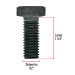 Bolsa con 40 tornillos 1/2" x 1-1/4" acero grado 5, FIERO