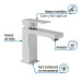 Monomando corto para lavabo, cromo, FOSET KUBO