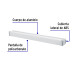 Luminario LED de pared para baño 10W 4000K, barra, VOLTECK