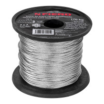 Metro de cable rígido 1/16" de acero 7x7 hilos, 75 m, FIERO