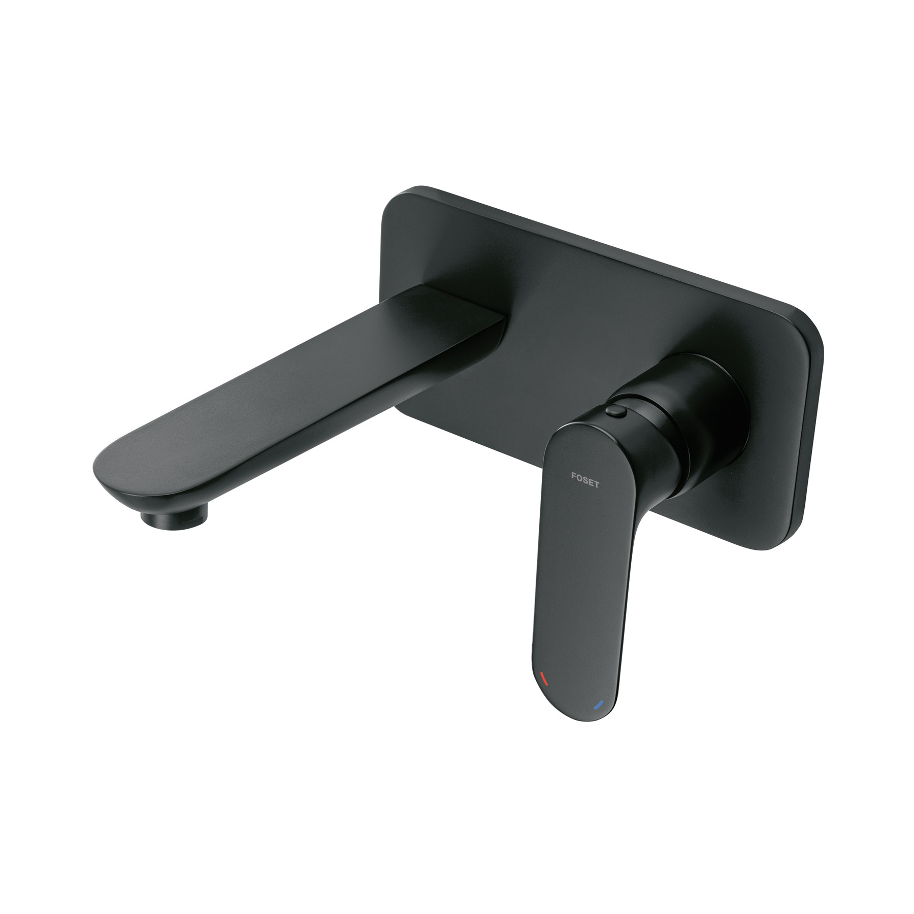 Monomando a pared para lavabo, negro, FOSET RIVIERA
