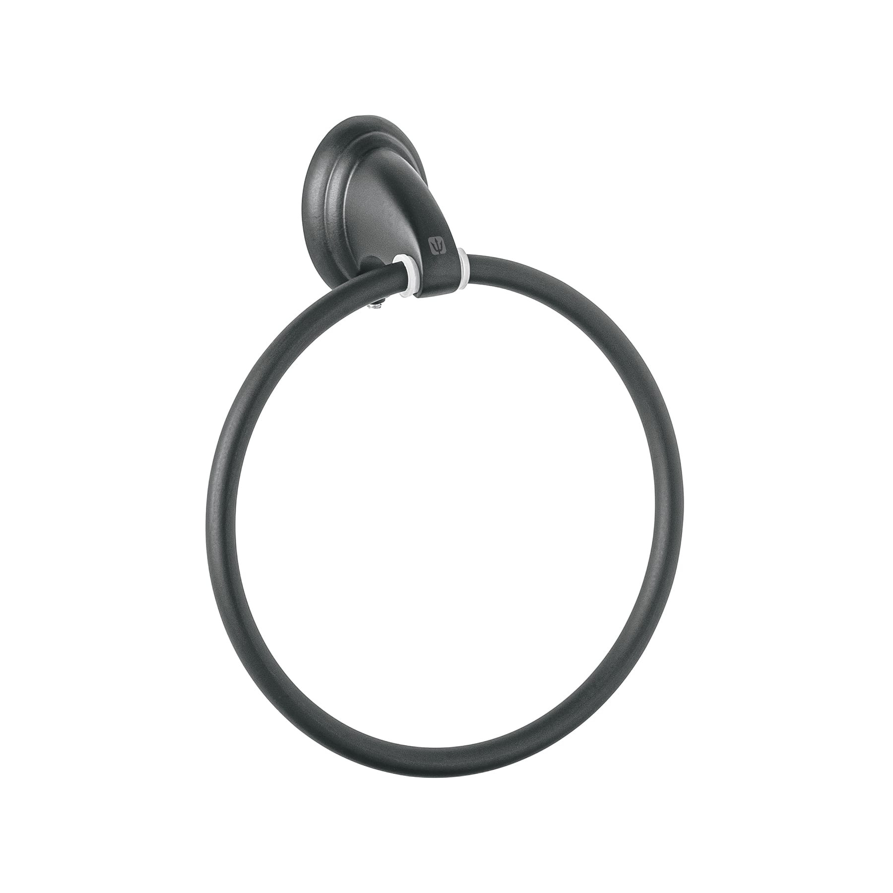 Toallero de argolla, negro, FOSET AQUA