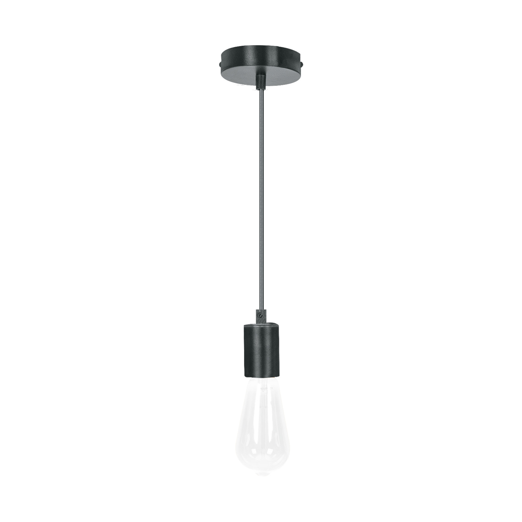 Socket colgante metálico, negro, VOLTECK