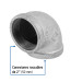 Codo 90° acero galvanizado de 2", FOSET