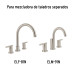 Juego manerales palanca para mezcladora, satín, ELEMENT