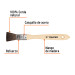 Brocha pelo de camello de 1/2" con mango de madera, TRUPER