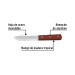 Cuchillo cebollero 5" mango de madera, PRETUL