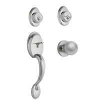 Jaladera y perilla, Berna llave-llave, cromo mate, BASIC