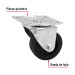Rodaja hule 3", placa giratoria c/buje, carga 60kg, FIERO