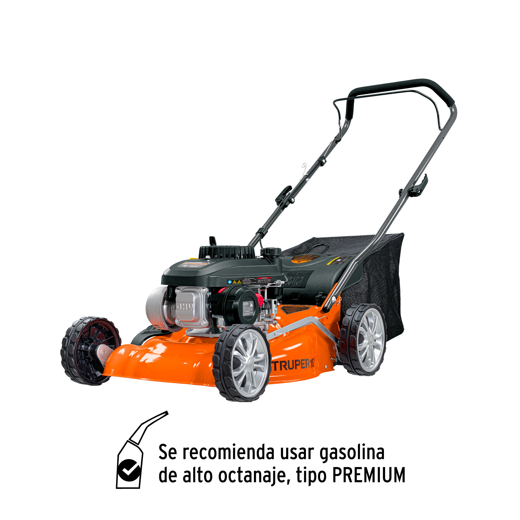 Podadora con motor a gasolina de 4 HP, 18" de corte, TRUPER