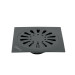 Resumidero cuadrado 6" x 6", acero inoxidable, negro, gota