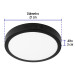 Luminario LED plafón 18W 6500K, redondo, negro, VOLTECK