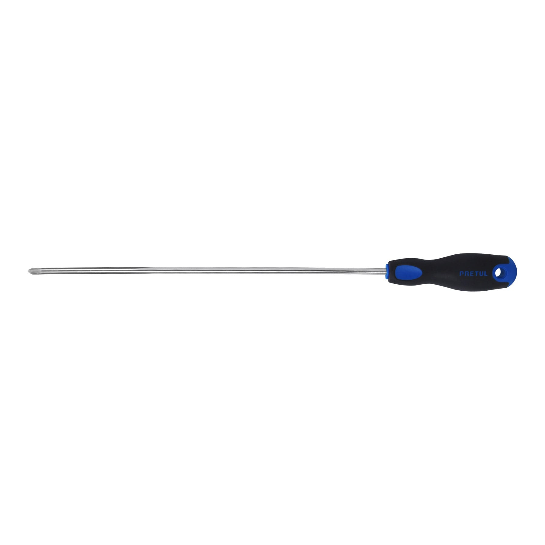 Desarmador de cruz 1/4" x 12" mango Comfort Grip, PRETUL