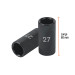 Dado largo impacto de 27 mm, 6 puntas, cuadro 1/2", TRUPER