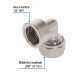 Codo 90° para PEALPE, 3/8", con rosca hembra, FOSET