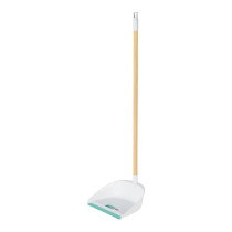 Recogedor plástico con bastón de madera, KLINTEK