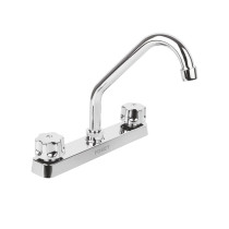 Mezcladora 8" fregadero, ABS, cuello corto, hexagonal, BASIC
