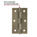 Bisagra rectangular 3-1/2 x 2-1/8", latón antiguo, HERMEX