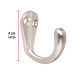 Gancho sencillo tipo perchero, 4 cm, níquel satinado, HERMEX