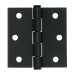 Bisagra cuadrada 2 1/2", negro mate, cabeza plana, HERMEX