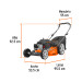 Podadora con motor a gasolina de 6 HP, 22" de corte, TRUPER