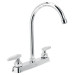 Mezcladora 8" fregadero cromo, cuello curvo, cono, BASIC
