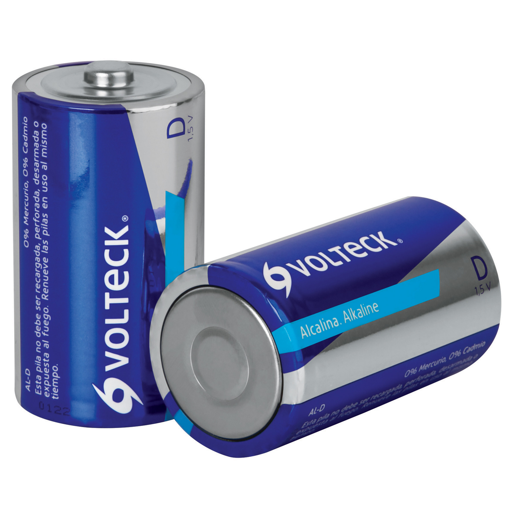 Blíster con 2 pilas alcalinas D, VOLTECK