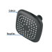 Regadera cuadrada de ABS 3-3/4" sin brazo, negro, BASIC