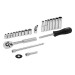 Juego de 22 herramientas 1/4" mm para mecánico, PRETUL