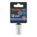 Dado de 12 mm, 6 puntas, cuadro 3/8", TRUPER