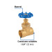 Válvula de compuerta de latón soldable de 1 1/4", FOSET