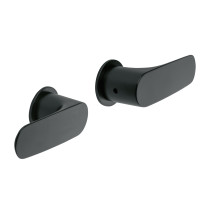 Juego manerales palanca para regadera, negro, FOSET RIVIERA