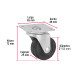 Rodaja hule 2", placa giratoria c/balero, carga 40kg, FIERO