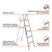 Escalera de tijera 100% aluminio tipo ll 5 peldaños, TRUPER