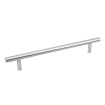 Jaladera de acero, 192mm, línea Cilindro, níquel, HERMEX
