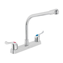 Mezcladora 8" fregadero, ABS, cuello cobra, palanca, BASIC